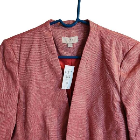NWT Loft Size 6 Light Red Blazer - Picture 2 of 10